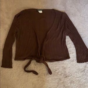 Cardigan crop sweater